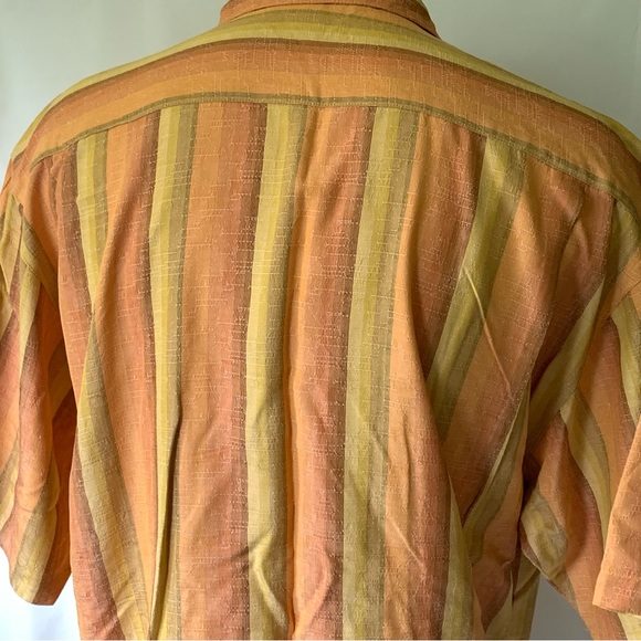 Tommy Bahama Men's Striped Silk Shirt XL Relaxed Fit Hawaiian Camp EUC - Picture 3 of 7